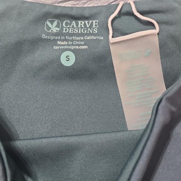 NEW Carve Designs Women's Eden w. Clay (Green & Coral) Bottom Swim Sz. S NWT - Picture 4 of 5